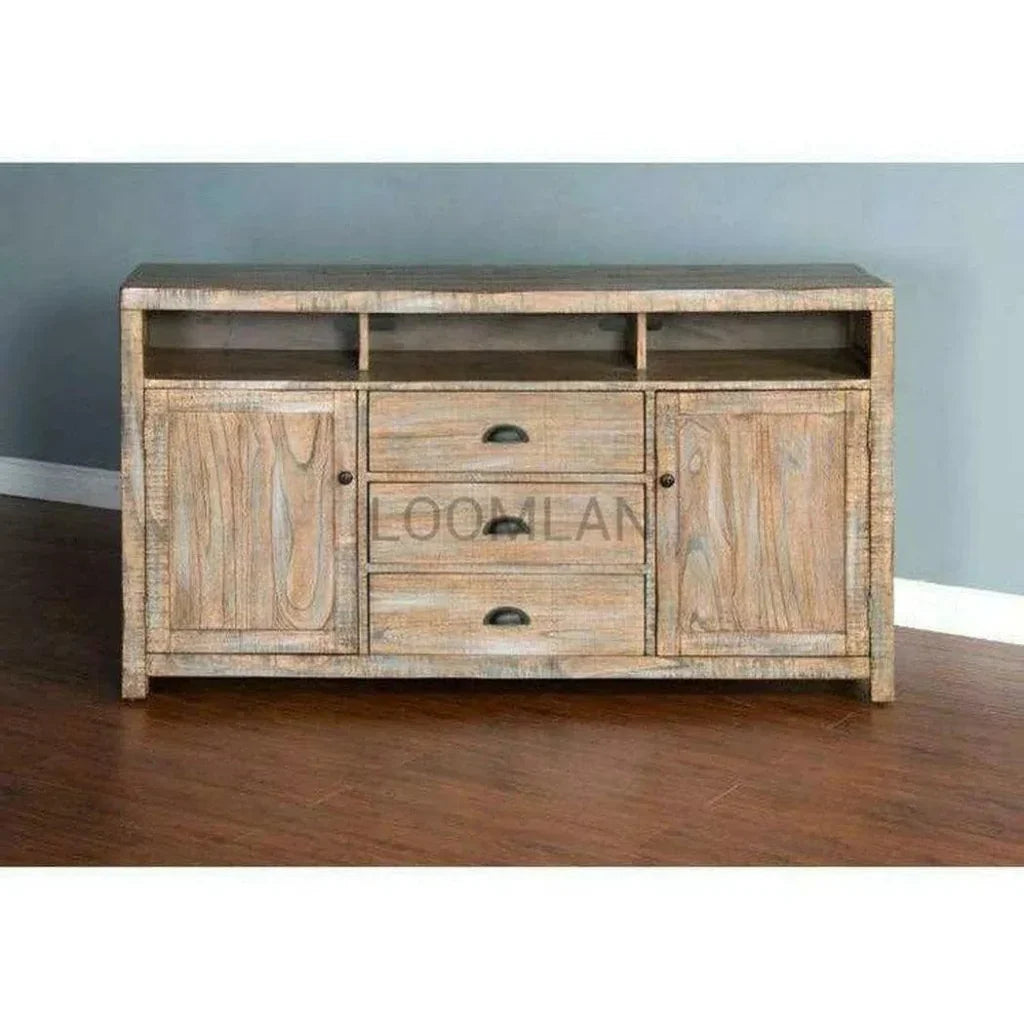 Entertainment Wall Unit TV Stand Farmhouse-Entertainment Wall Unit-Sunny D-LOOMLAN