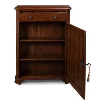 Entryway Slim Dante Hall Cabinet Walnut - LOOMLAN - Sarreid - Bookcases