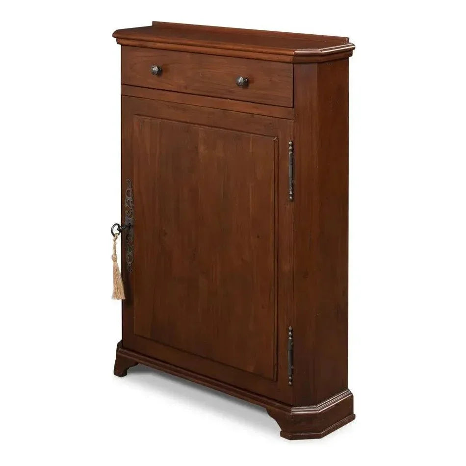 Entryway Slim Dante Hall Cabinet Walnut - LOOMLAN - Sarreid - Bookcases