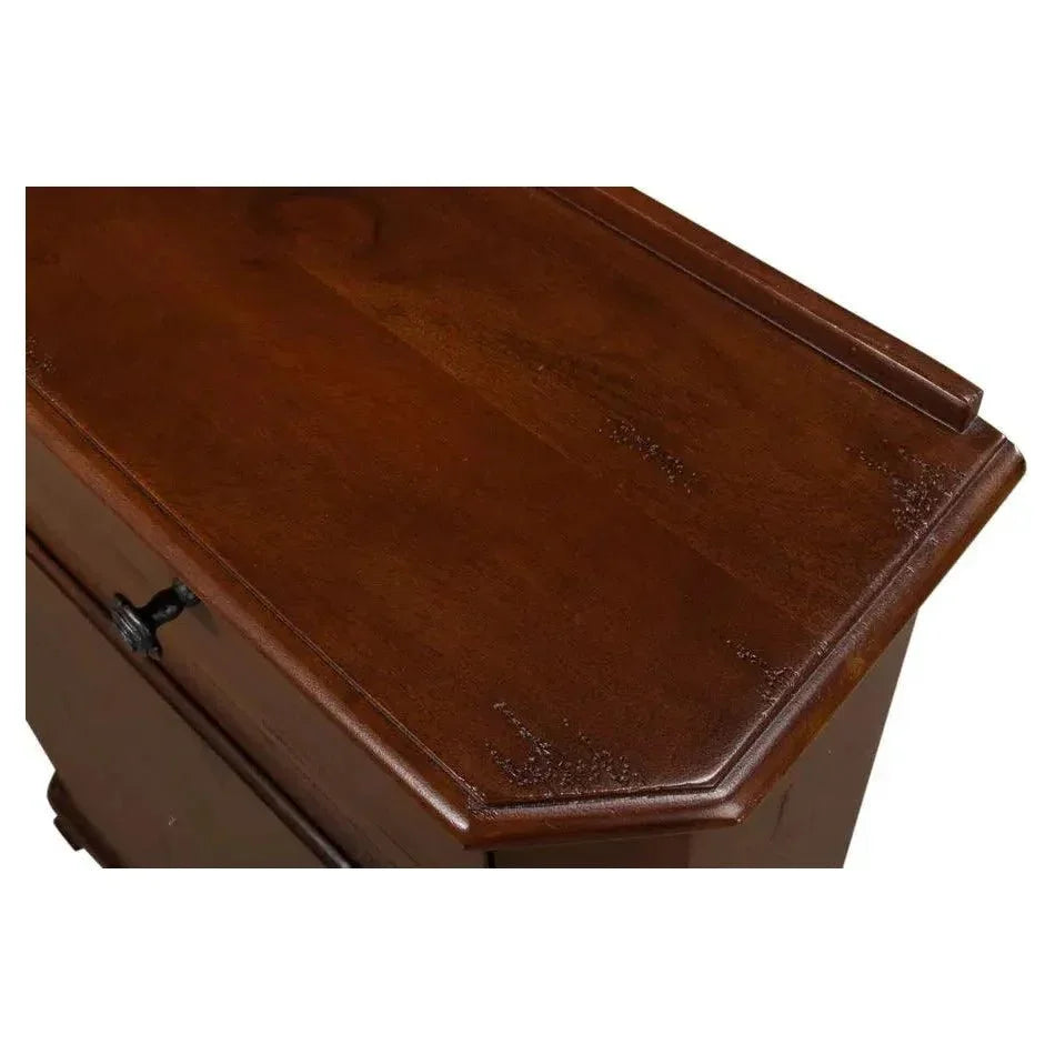 Entryway Slim Dante Hall Cabinet Walnut - LOOMLAN - Sarreid - Bookcases