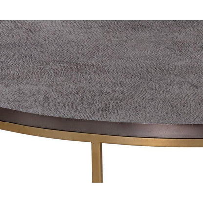 Enya Aluminum Topped Round Coffee Table - LOOMLAN - SUNPAN - Coffee Tables