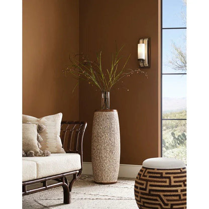 Enya Drum Shaped Wood Pedestal - LOOMLAN - Wildwood - Side Tables