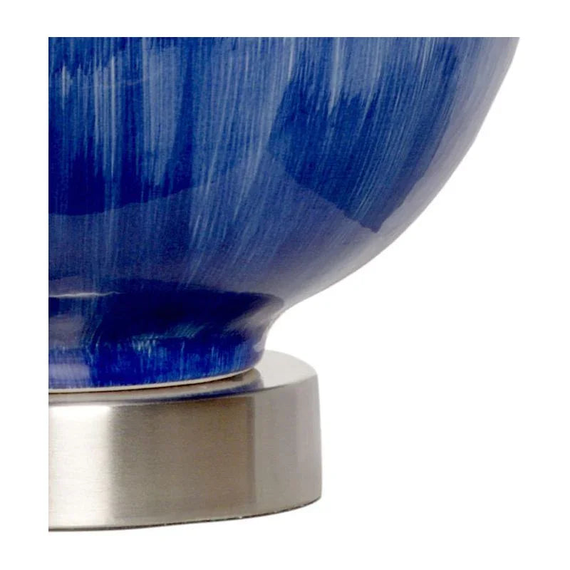 Enzo Blue Glazed Ceramic Table Lamp - LOOMLAN - Wildwood - Table Lamps