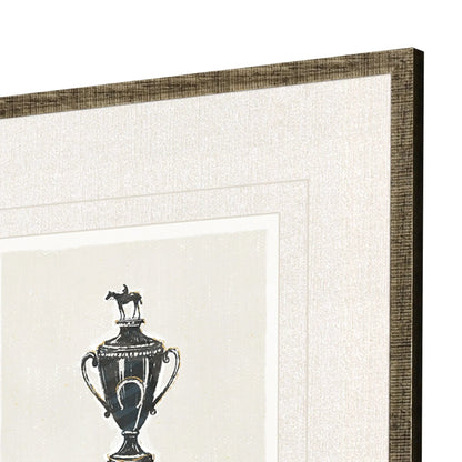 Equestrian Black Framed Wall Art 4PC