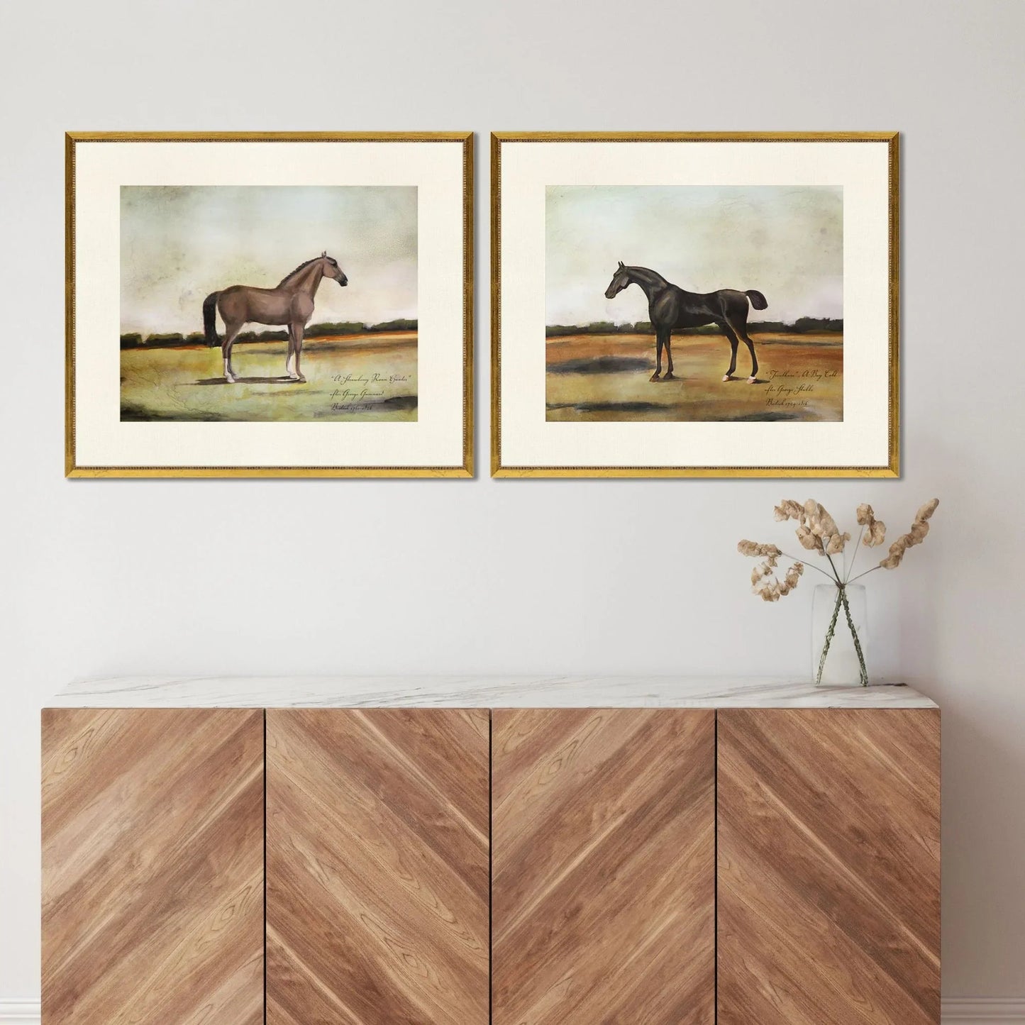 Equestrian Wood Multi Framed Wall Art 2PC