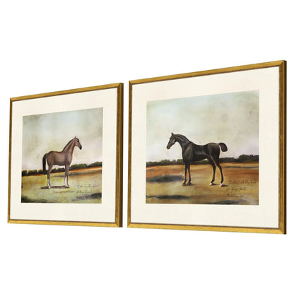 Equestrian Wood Multi Framed Wall Art 2PC
