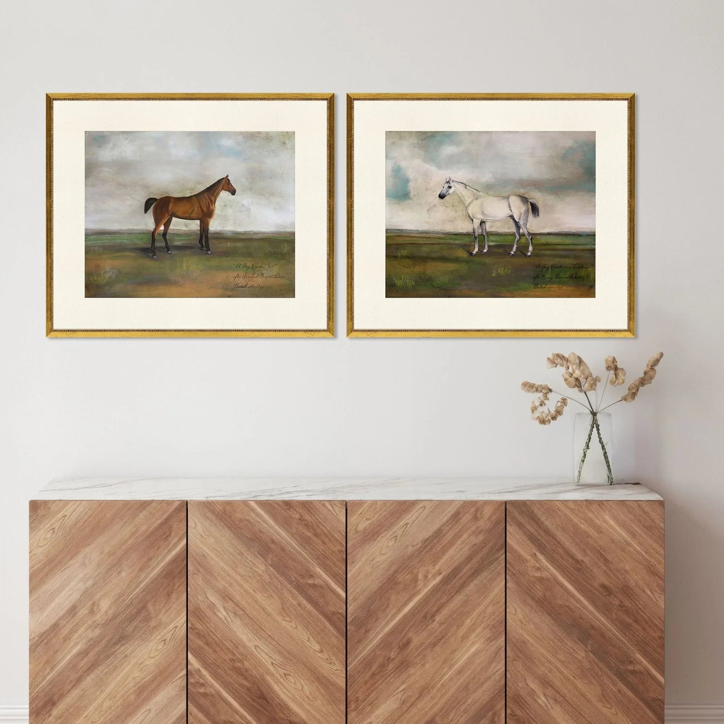 Equestrian Wood Multi Framed Wall Art 2PC