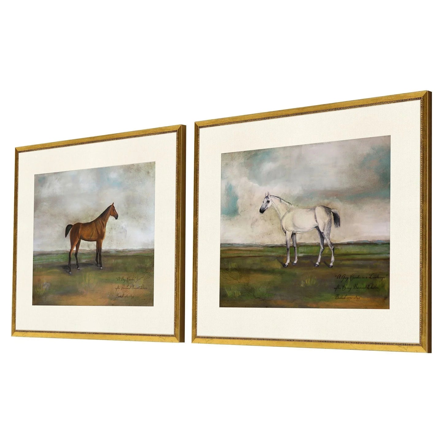 Equestrian Wood Multi Framed Wall Art 2PC