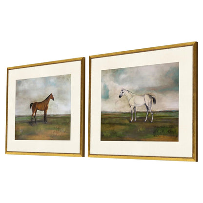 Equestrian Wood Multi Framed Wall Art 2PC