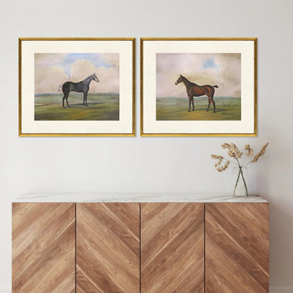 Equestrian Wood Multi Framed Wall Art 2PC