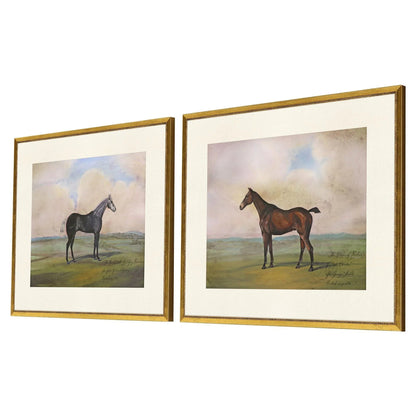 Equestrian Wood Multi Framed Wall Art 2PC