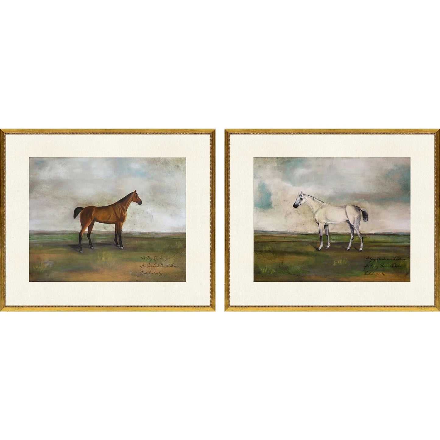 Equestrian Wood Multi Framed Wall Art 2PC