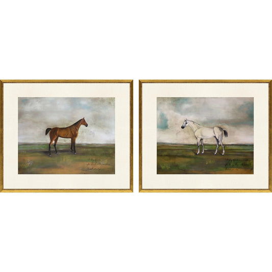 Equestrian Wood Multi Framed Wall Art 2PC