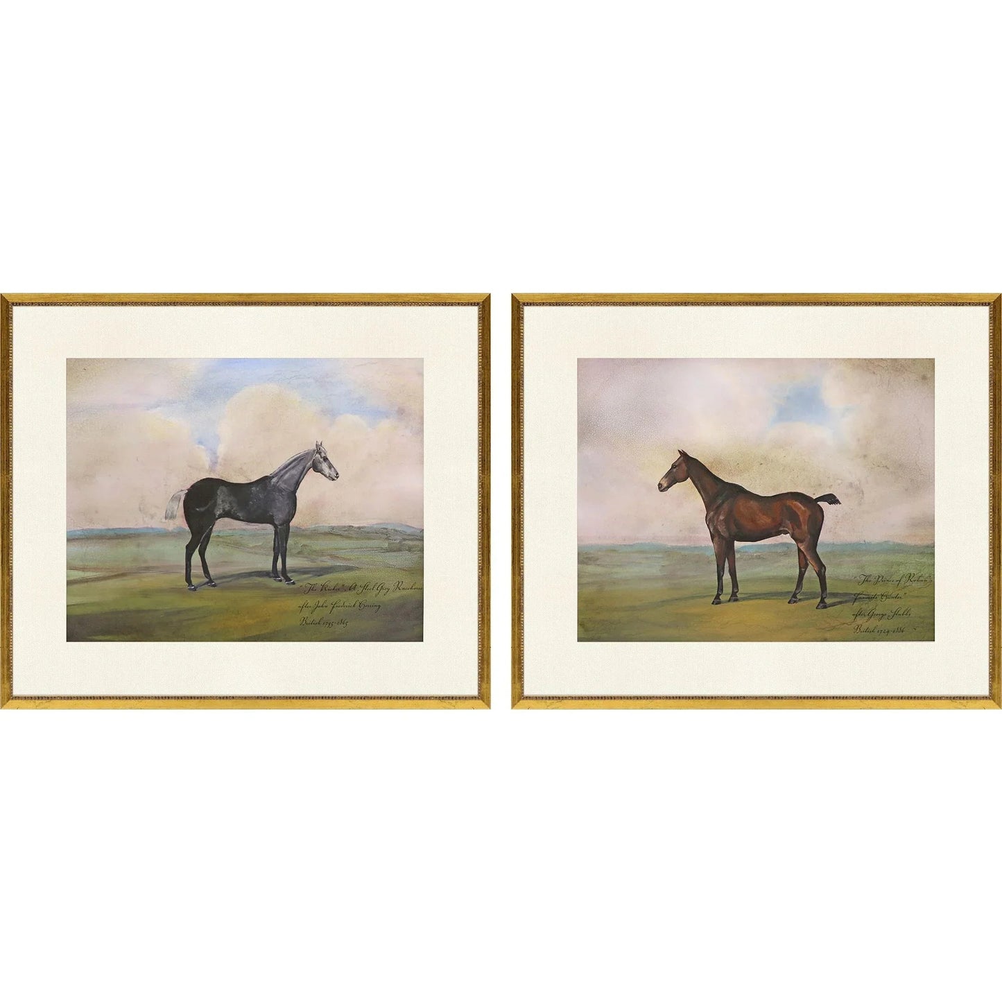Equestrian Wood Multi Framed Wall Art 2PC