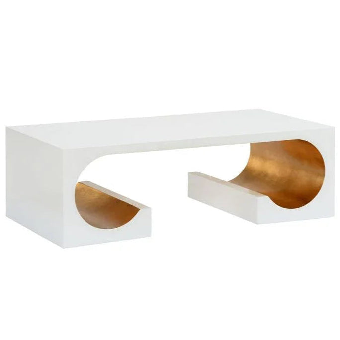 Equinox White Rectangular Cocktail Table - LOOMLAN - Chelsea House - Coffee Tables