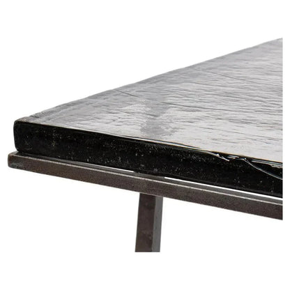 Erik Forged Iron Grey Square Side Table - LOOMLAN - Side Tables