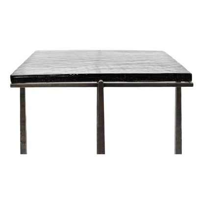 Erik Forged Iron Grey Square Side Table - LOOMLAN - Side Tables