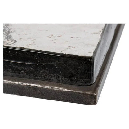 Erik Forged Iron Grey Square Side Table - LOOMLAN - Side Tables