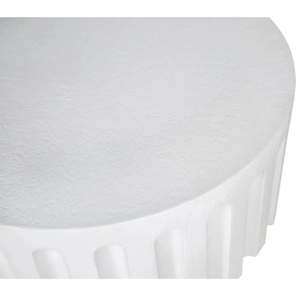 Eris White Concrete Outdoor Round Coffee Table-Outdoor Coffee Tables-Moe's Home-LOOMLAN