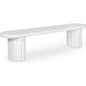 Eris White Concrete & Steel Outdoor Dining Bench-Outdoor Benches-Moe's Home-LOOMLAN