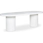 Eris White Concrete & Steel Oval Outdoor Dining Table-Outdoor Dining Tables-Moe's Home-LOOMLAN