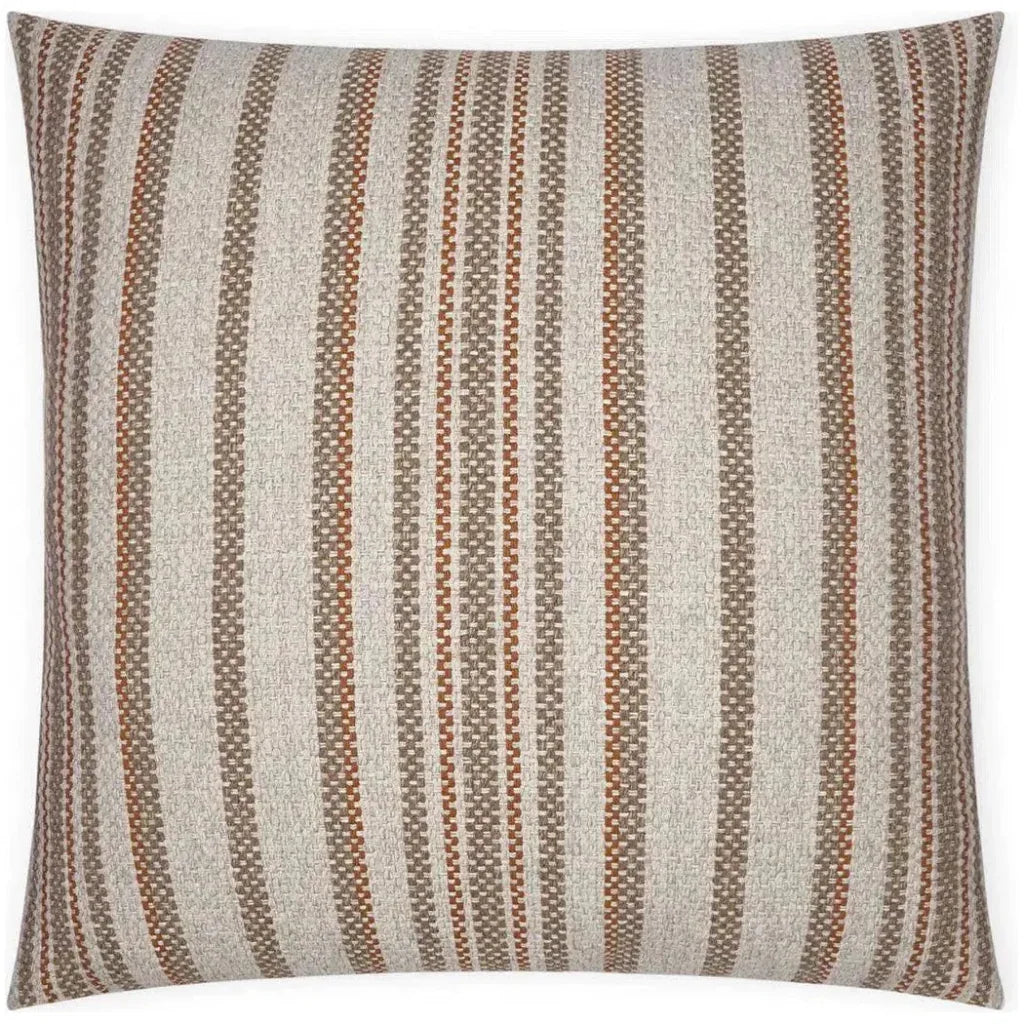 Ernest Rust Stripes Copper Large Throw Pillow Insert - LOOMLAN - D.V. Kap - Throw Pillows