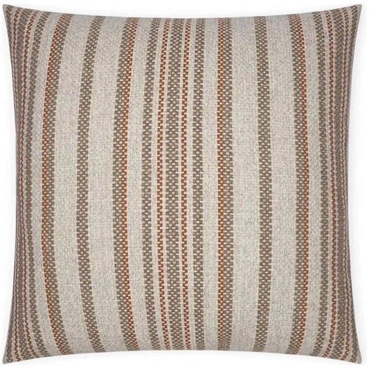 Ernest Rust Stripes Copper Large Throw Pillow Insert - LOOMLAN - D.V. Kap - Throw Pillows