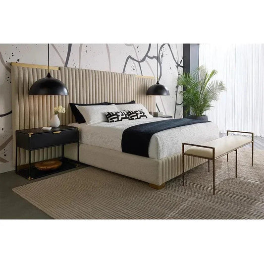 Esai Fabric Backless Bench - LOOMLAN - SUNPAN - Bedroom Benches