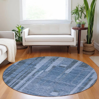 Esmara Blue Washable Indoor-Outdoor Rug-Outdoor Rugs-LOOMLAN Rugs-LOOMLAN
