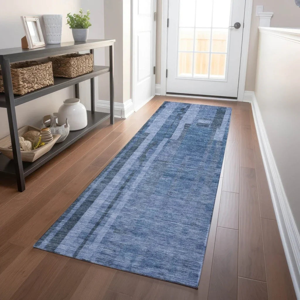 Esmara Blue Washable Indoor-Outdoor Rug-Outdoor Rugs-LOOMLAN Rugs-LOOMLAN