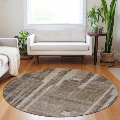 Esmara Brown Washable Indoor-Outdoor Rug-Outdoor Rugs-LOOMLAN Rugs-LOOMLAN