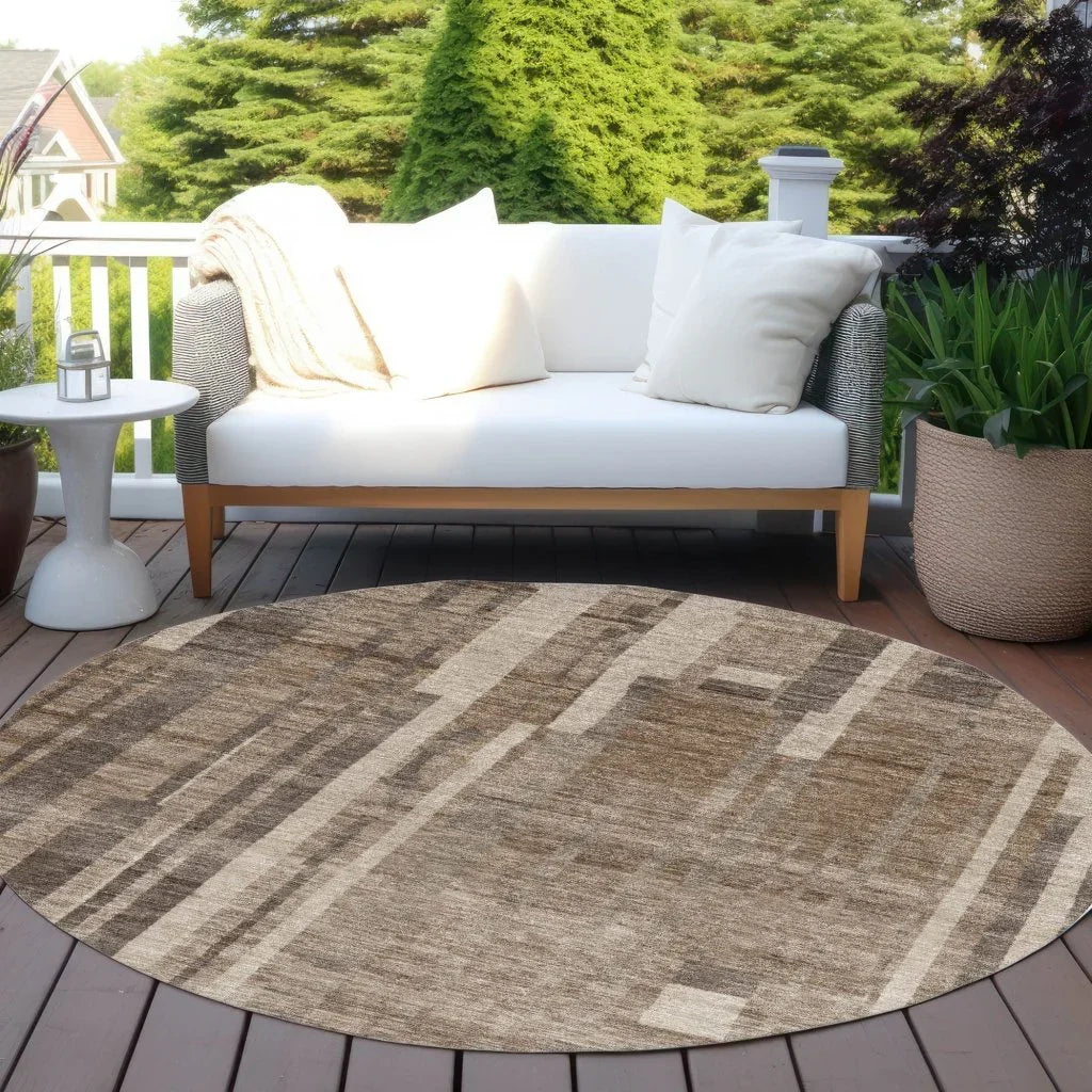 Esmara Brown Washable Indoor-Outdoor Rug-Outdoor Rugs-LOOMLAN Rugs-LOOMLAN