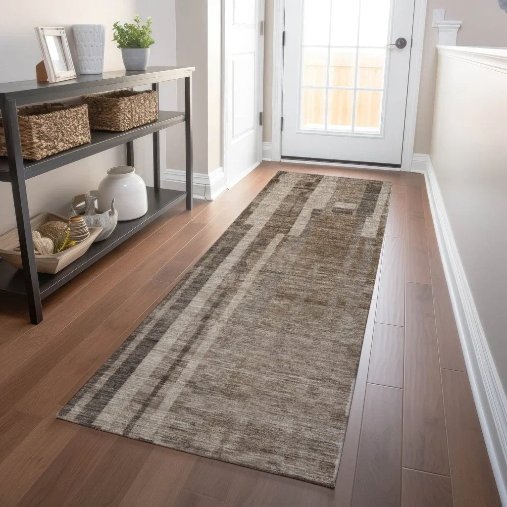 Esmara Brown Washable Indoor-Outdoor Rug-Outdoor Rugs-LOOMLAN Rugs-LOOMLAN