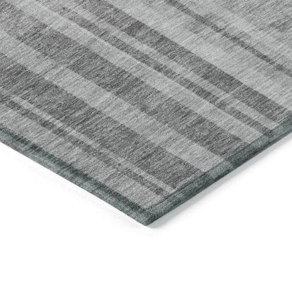 Esmara Gray Washable Indoor-Outdoor Rug-Outdoor Rugs-LOOMLAN Rugs-LOOMLAN