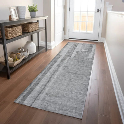 Esmara Gray Washable Indoor-Outdoor Rug-Outdoor Rugs-LOOMLAN Rugs-LOOMLAN