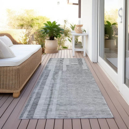 Esmara Gray Washable Indoor-Outdoor Rug-Outdoor Rugs-LOOMLAN Rugs-LOOMLAN