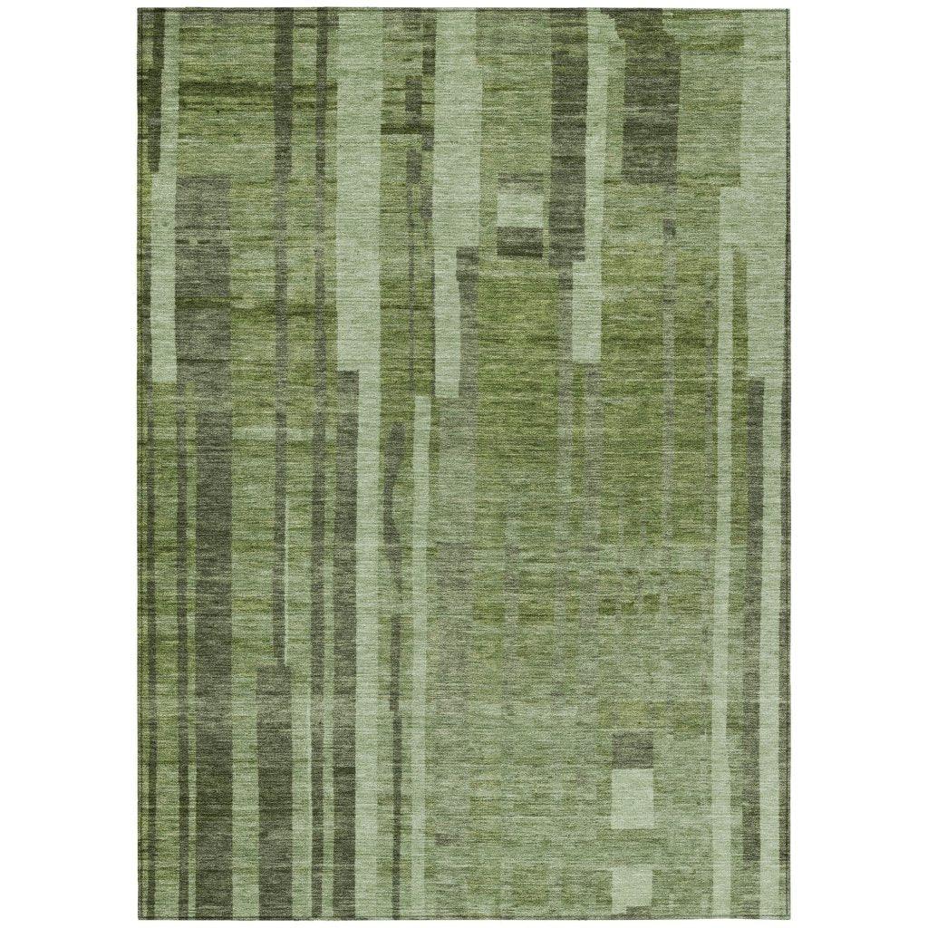 Esmara Green Washable Indoor-Outdoor Rug-Outdoor Rugs-LOOMLAN Rugs-2'6" x 3'10"-LOOMLAN