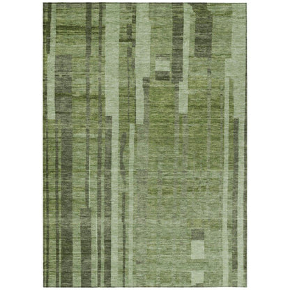 Esmara Green Washable Indoor-Outdoor Rug-Outdoor Rugs-LOOMLAN Rugs-2'6" x 3'10"-LOOMLAN