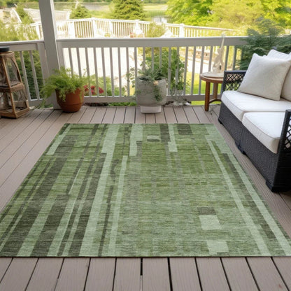 Esmara Green Washable Indoor-Outdoor Rug-Outdoor Rugs-LOOMLAN Rugs-LOOMLAN