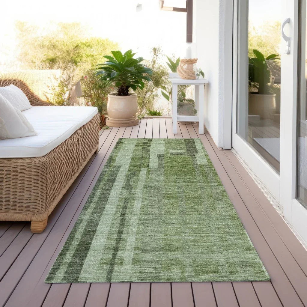 Esmara Green Washable Indoor-Outdoor Rug-Outdoor Rugs-LOOMLAN Rugs-LOOMLAN