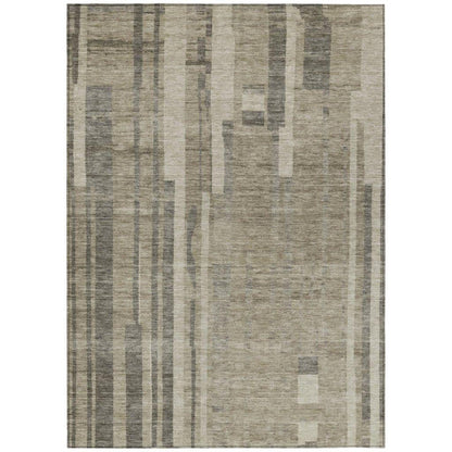 Esmara Taupe Washable Indoor-Outdoor Rug-Outdoor Rugs-LOOMLAN Rugs-2'6" x 3'10"-LOOMLAN