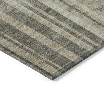 Esmara Taupe Washable Indoor-Outdoor Rug-Outdoor Rugs-LOOMLAN Rugs-LOOMLAN