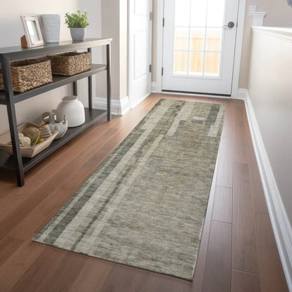 Esmara Taupe Washable Indoor-Outdoor Rug-Outdoor Rugs-LOOMLAN Rugs-LOOMLAN