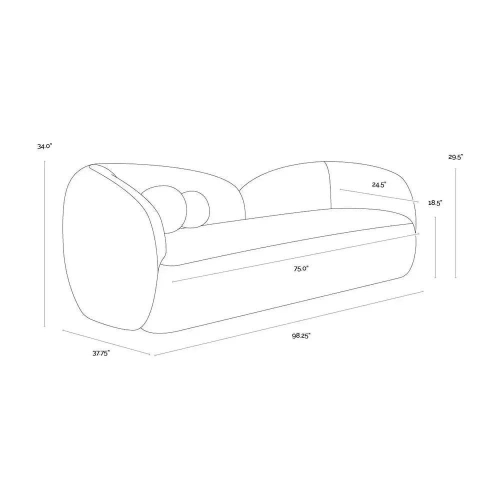 Esme Performance Fabric Stylish Sofa - LOOMLAN - SUNPAN - Sofas & Loveseats