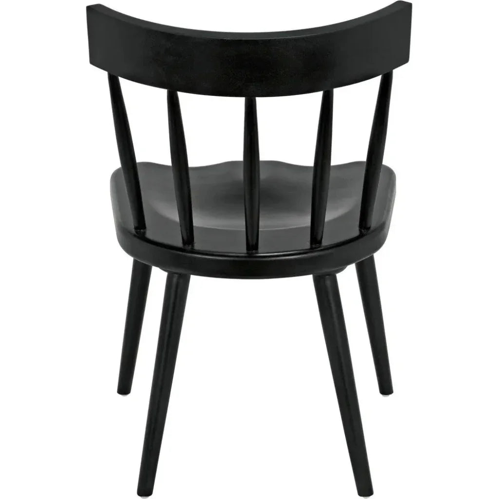 Esme Wood Black Armless Chair - LOOMLAN - Noir - Accent Chairs
