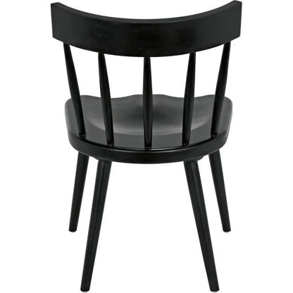 Esme Wood Black Armless Chair - LOOMLAN - Noir - Accent Chairs