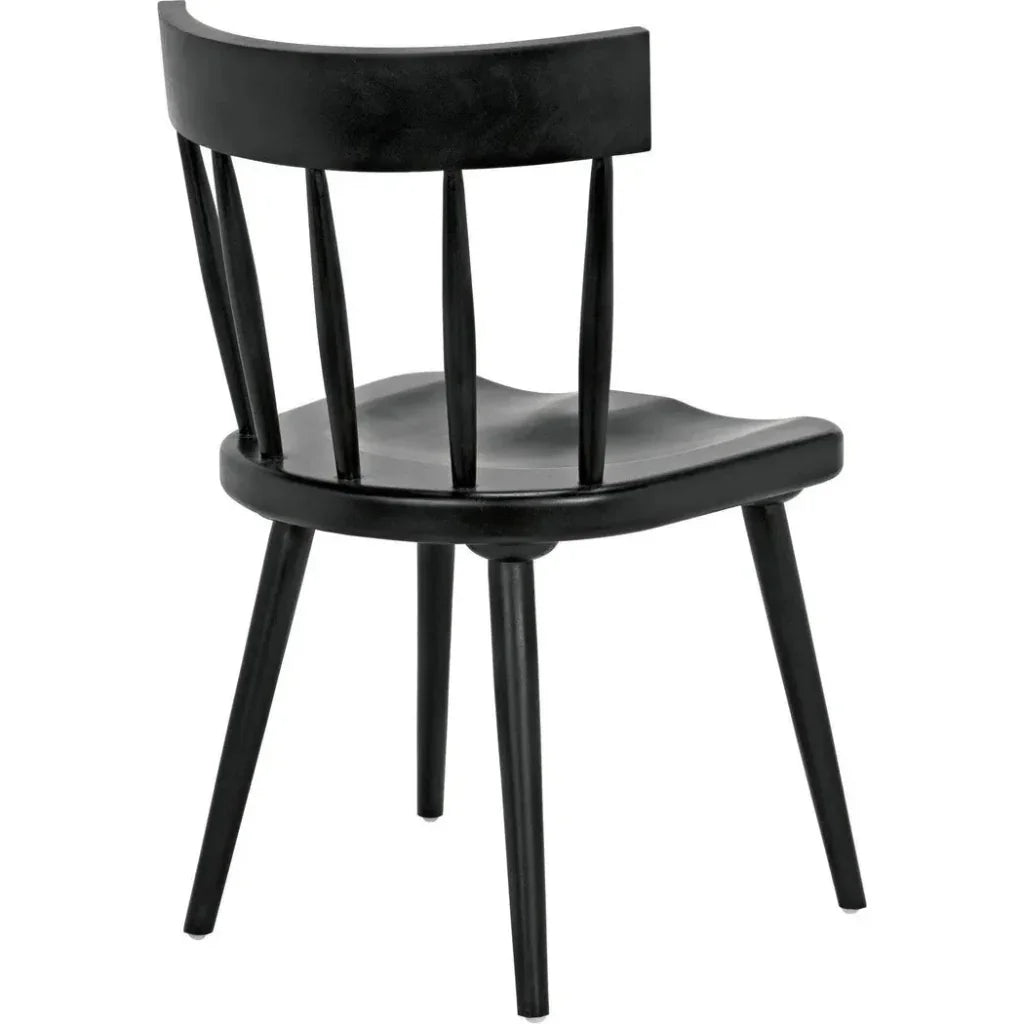 Esme Wood Black Armless Chair - LOOMLAN - Noir - Accent Chairs