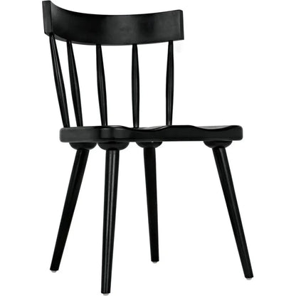 Esme Wood Black Armless Chair - LOOMLAN - Noir - Accent Chairs