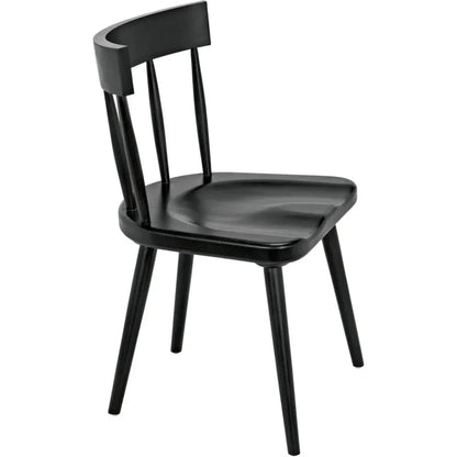 Esme Wood Black Armless Chair - LOOMLAN - Noir - Accent Chairs