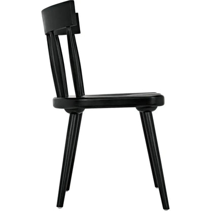Esme Wood Black Armless Chair - LOOMLAN - Noir - Accent Chairs